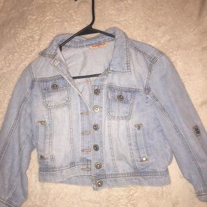 light blue jean jacket